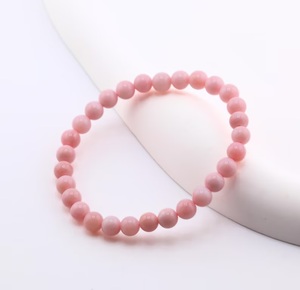 AAA+ Natural Pink Opal <b>Crystal</b> Beaded <b>Bracelet</b> 8mm Round Gemstone Stretch <b>Bracelet</b> Positive Energy Jewelry for Women - Product Image 5