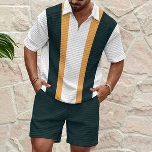 Luxury Mens <b>Polo</b> <b>Shirt</b> and Shorts Set High Quality Breathable Fabric Sportswear Gym Workout Training Running Outfit - Product Image 6