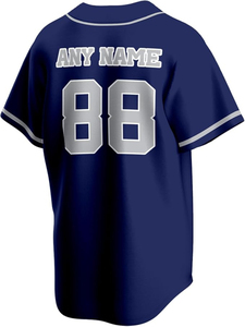 Custom <b>Baseball</b> Jersey Navy Blue Sleeveless V-Neck Sublimation Print Team Name 88 Unisex Adult Breathable Mesh Apparel - Product Image 4