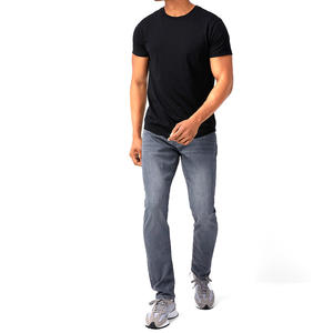 T-shirts pour hommes respirants et confortables, tricotés, à motif uni, style décontracté, manches courtes, 100% coton, col rond, pour hommes - Product Image 4
