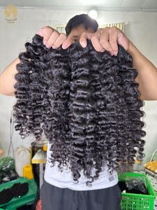 Cheveux birmans bouclés | Cheveux birmans bouclés Offre Spéciale perruques de cheveux humains bruts sans colle | Extensions de cheveux humains non traités cheveux bruts - Product Image 6