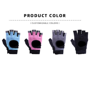 Guantes Deportivos de Neopreno Rosa y Negro Harry Johnson, Medios Dedos, Transpirables, con Acolchado de Gel y Cierre de Velcro para Levantamiento de Pesas - Product Image 2