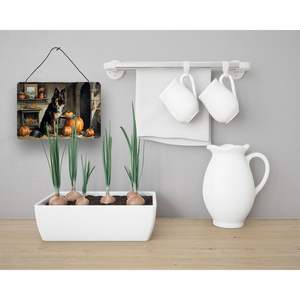 Multicolor Belgian Tervuren Fall Kitchen Pumpkins Wall Door Hanging Prints Aluminum Metal Sign for Home Decor for Kitchen Wall - Product Image 3