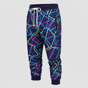 Nouveaux pantalons de jogging imprimés pour hommes, coupe slim, taille à cordon, pour le sport - Product Image 3