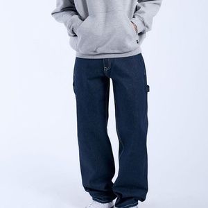 Men's Hip Hop Loose Washed Cotton Stretch Denim Jeans Heavy Weight Breathable Modern Casual Pants Wholesale Apparel Factory - Product Image 1