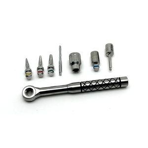 ASLING INTERNATIONAL AI-DK-020 Ensemble manuel de forets coniques pour implants dentaires en acier inoxydable, revêtement noir, plaqué or, haute qualité CE - Product Image 3