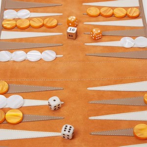 Portable Detachable Leather <b>Backgammon</b> Soft Travel Leather Roll up <b>Backgammon</b> Board Game <b>Set</b> for Playing - Product Image 6