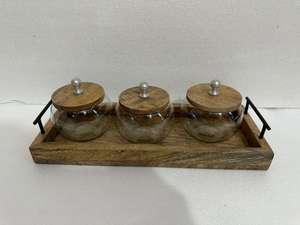 Wooden Mango <b>Tray</b> For Serving Food And <b>Drinks</b> Natural Mango Wood Serving <b>Tray</b> For Kitchen And Dining Handcrafted - Product Image 6