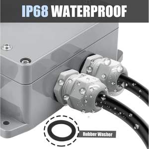 Prensaestopas de nailon resistente al agua IP68 Conector de plástico Gris PPGG19 con contratuerca Uso en exteriores y bajo el agua - Product Image 5