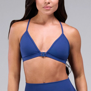 Navy <b>Blue</b> Women Sports <b>Bra</b> Athletic Workout Gym Fitness Seamless Support <b>Bra</b> Top Wholesale Bulk Order OEM ODM Custom Logo - Product Image 5
