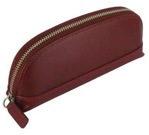 Étui à lunettes en cuir avec fermeture éclair, pochette de lunettes en cuir véritable, nouveau style, vente en gros - Product Image 2