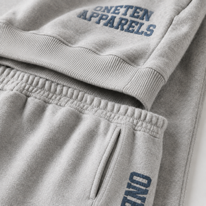 Ensemble sweat à capuche et short en molleton épais tissé personnalisé avec logo pour homme, idéal pour l'été, avec logo OEM sur le devant - Product Image 6