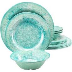 <b>Melamine</b> <b>Plates</b> Set for Family Use Safe Reusable and Durable - Product Image 1