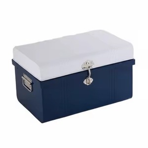 White Rectangular Trunk <b>Storage</b> <b>Box</b> With Gold Buckle Lid Minimalist Design Airtight <b>Small</b> Capacity Table Top Use Trunk <b>Box</b> - Product Image 3