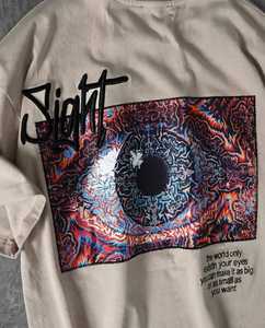 Sight <b>T</b>-<b>Shirt</b> Unisex Crew Neck Short Sleeve Regular Fit Casual Solid Letter 100% Cotton Jersey Breathable All Seasons 220g - Product Image 6