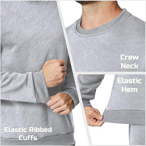 OEM Custom Design Long Sleeve Sweat Shirts for Men Wholesale 100%Cotton Material Low MOQ Winter Wear Printed Sweat Shirt - Product Image 5