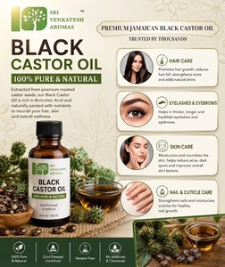 Jamaican Black Castor Oil Cold Pressed Carrier Oil for Cosmetic Personal Care <b>Hair</b> Care Formulations Bulk Supply OEM ODM Export - Product Image 4