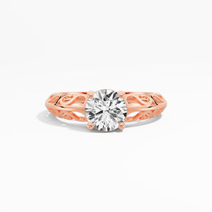 Anillo de compromiso solitario Moissanite 1,07 CTW corte redondo en plata de ley 925 diseño premium para suministro a granel - Product Image 1