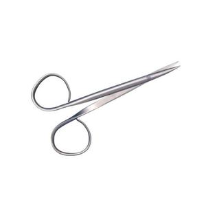 Ribbon Handle Stainless Steel Iris Scissors 11cm Straight Large <b>Ring</b> Instrument <b>Set</b> Manual Hospital Use CE Certified German - Product Image 4