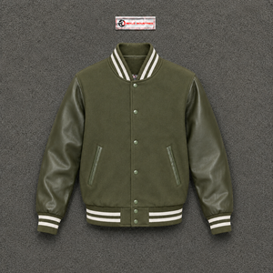 Veste athlétique moderne olive pour homme – Vêtement d'extérieur premium, chaud et confortable pour l'hiver, respirant, élégant, avec boutons sur le devant - Product Image 5