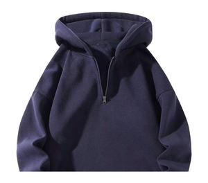 100% algodón Terry Fleece Sudadera con capucha y sudadera Logotipo de impresión personalizada Sudaderas con capucha gruesas y de gran tamaño para hombres - Product Image 4