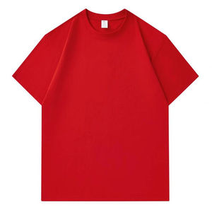 Camiseta de Algodón Azul Sólido para Hombre, Diseño Vintage, Cuello Redondo, Manga Corta, Corte Regular, Informal, Lisa, Transpirable - Product Image 4