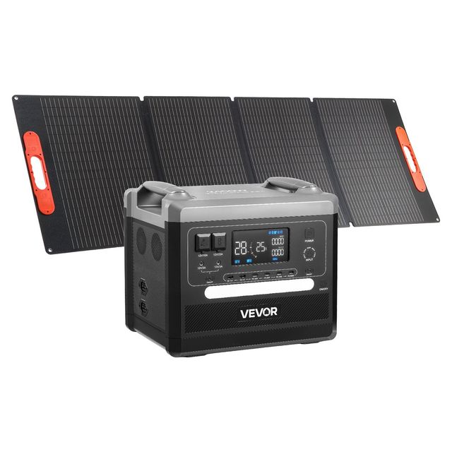 Portable 2400W Power Station 200W Foldable Solar Panel 2160Wh Expandable LiFePO4 Battery Backup Solar Generator High Capacity
