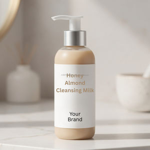 Lait nettoyant à l'amande et au miel de grande taille 1000 ml, soin doux de la peau, étiquette privée disponible, vente directe d'usine, vente chaude - Product Image 4