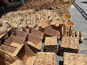 Natural <b>Wicker</b> Rattan <b>Basket</b> Made in Vietnam Handwoven Organizer for <b>Laundry</b> Clothes Toys Plants Books and Home Decor - Product Image 6