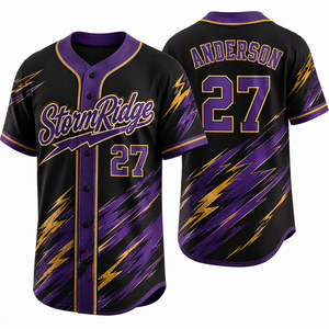 Professional Tackle Twill <b>Baseball</b> Jersey Unisex Breathable Quickdry Knitted Textile Stitched Lettering Tournament Lineup Roster - Product Image 2