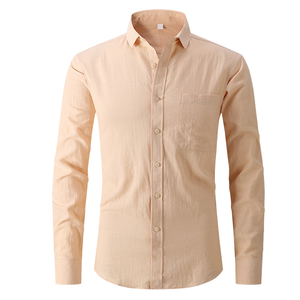Camisa de Vestir Casual de Alta Calidad, 100% Algodón Popelín, Ecológica, Transpirable, Exclusiva, Nueva Moda, Manga Larga, Formal, Primavera, OEM - Product Image 6