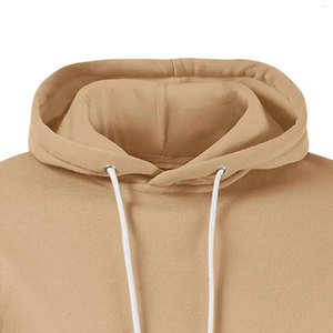 Men's Red Hooded Sweatshirt Regular Fit Solid Color Casual Knitted Cotton <b>Hoodie</b> With Pocket Autumn Wear - Product Image 6