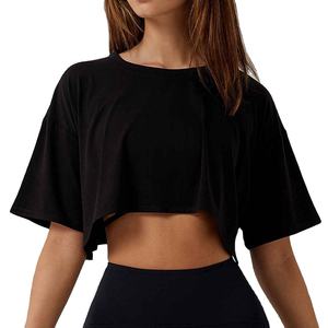 Crop top pour femme OEM, tissu tricoté doux, écologique et durable, idéal pour la mode décontractée d'été, crop tops - Product Image 1