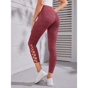Leggings de yoga pour femmes de haute qualité aux designs uniques, séchage rapide, couleur personnalisée, taille élastique, leggings de fitness - Product Image 4