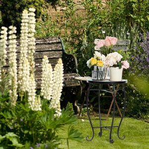 Artisasset Blue Hawaiian Sun Mosaic Round Terrace Bistro Table for Outdoor Use - Product Image 5