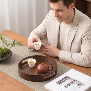 Plateau de rangement en bois naturel de qualité supérieure, fait main, pour cuisine, maison, bureau, salle de bain et utilisation sur table, en vente - Product Image 2