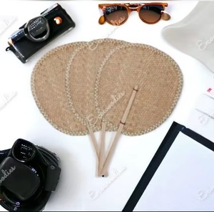 Ecowoodies Personalized Creative Summer Cooling Art Deco Hanging & Movable 4-Piece Bamboo and Raffia Woven Handmade <b>Craft</b> - Product Image 4