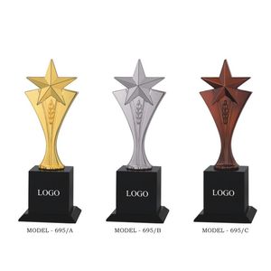 Elegant Brass Star Shaped Office Accent With Luxury Golden Theme And Multi Tone Silver Brown Gold Plated Accents - Product Image 2