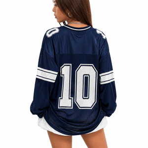 Camiseta de Fútbol Americano Oversize Unisex de Malla, Uniforme de Equipo, Ropa Urbana, Prendas Personalizadas, Proveedor OEM, Fábrica de Marca Privada - Product Image 4