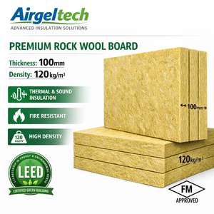 Panneau <span class=keywords><strong>de</strong></span> <span class=keywords><strong>laine</strong></span> <span class=keywords><strong>de</strong></span> roche 120 kg/m³ 100 mm - Isolation en <span class=keywords><strong>laine</strong></span> minérale ignifuge haute résistance pour usage industriel extrême - Product Image 1