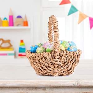 Cesta de almacenamiento de hierba marina adorable, decoración de Pascua para exteriores, cestas de paja de hierba marina a bajo precio - Product Image 3