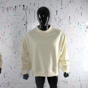 เสื้อสเวตเชิ้ตคอวีทรงหลวมสำหรับฤดูหนาว ผ้าฝ้าย 100% สไตล์วินเทจ ระบายอากาศได้ดี แห้งเร็ว เส้นด้ายละเอียด ซิปแบบสวม - Product Image 4