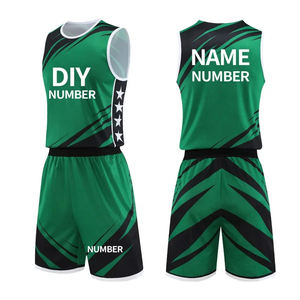 Maillots de basket-ball de haute qualité, imprimés par transfert thermique, respirants, à séchage rapide, manches courtes, pour hommes, grandes tailles, 100% polyester - Product Image 6