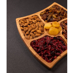 Premium Wooden Handmade Polished Square Shape Dry Fruit Tray Compartments Server Plate for <b>home</b> and Restaurant Table use - Product Image 5