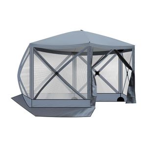 Carpa Plegable para Acampar al Aire Libre de 12 x 12 pies, Práctica Carpa Plegable para Aventuras al Aire Libre - Product Image 4