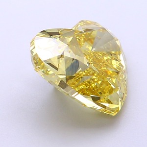 Diamant CVD de laboratoire 5,03 ct, jaune vif fantaisie, taille cœur, VS1, finition EX, diamant synthétique en vrac, vente en gros d'usine pour les détaillants - Product Image 4