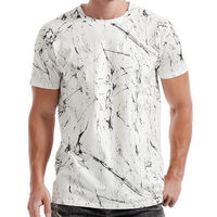 T-shirt à manches courtes en polyester tricoté, col rond, coupe classique, respirant, imprimé par sublimation, qualité supérieure, pour usage décontracté, en vente
