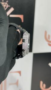 Reloj de Cuarzo Negro de Lujo para Hombre, 41 mm, Correa de Aleación y Caucho, Esfera Romana de Cristal, Manecillas Luminosas, Cierre Oculto, Resistente al Agua 3 BAR, MIYOTA - Product Image 3