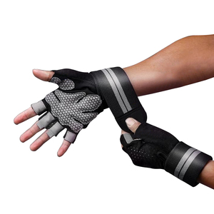 Gants de musculation pour hommes et femmes, prix de gros, gants de fitness réglables, logo personnalisé - Product Image 2