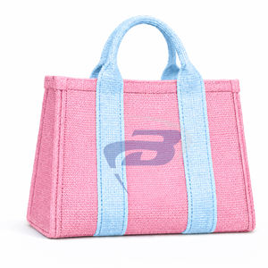 Sac fourre-tout en jute résistant à l'eau avec fermeture éclair et lettres grecques élégantes pour les membres de la sororité JAJOA - Product Image 2